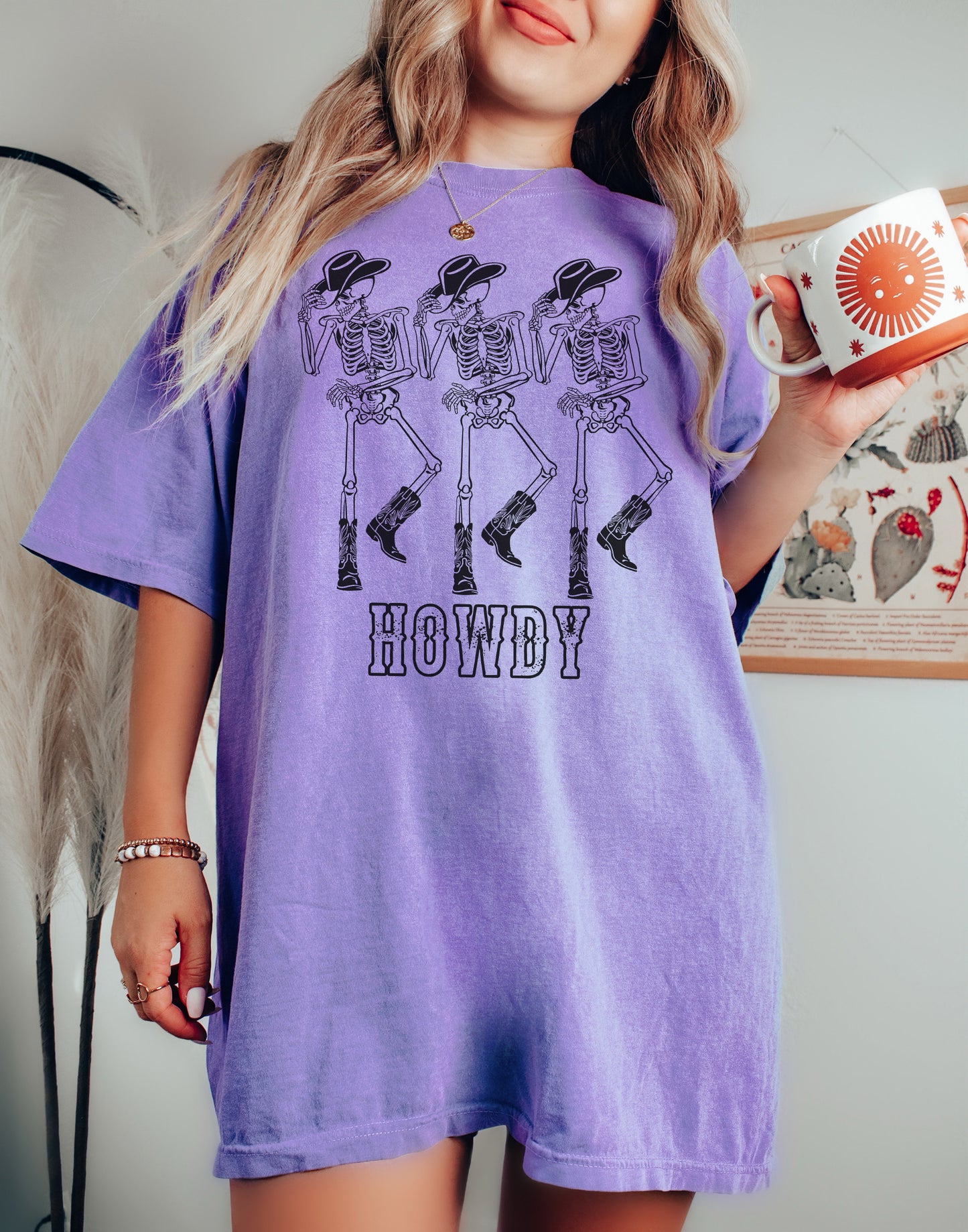 Howdy Cowboy Skeleton Tee