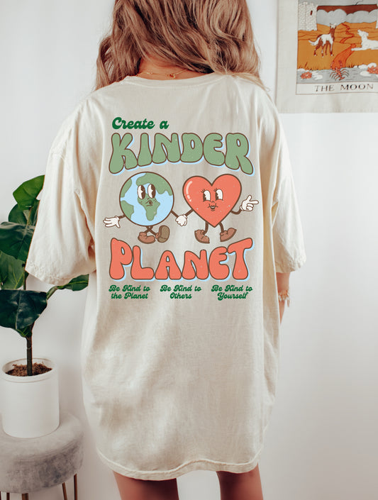 Kinder Planet Shirt, Words On Back