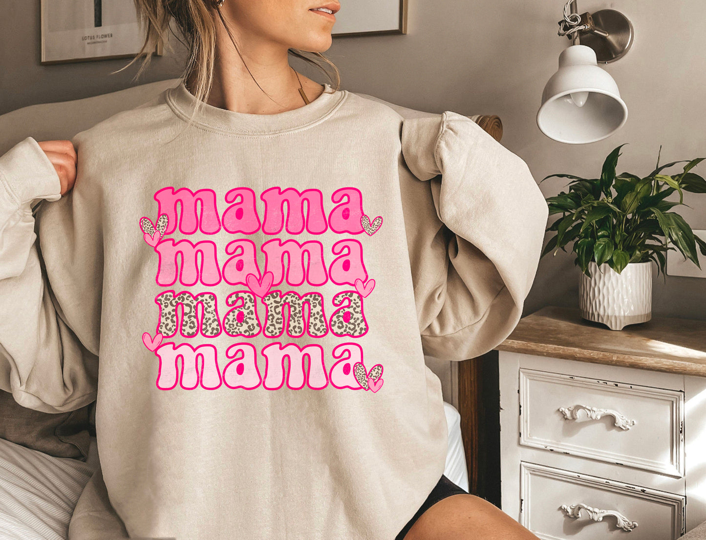 Retro Leopard Mama Sweatshirt
