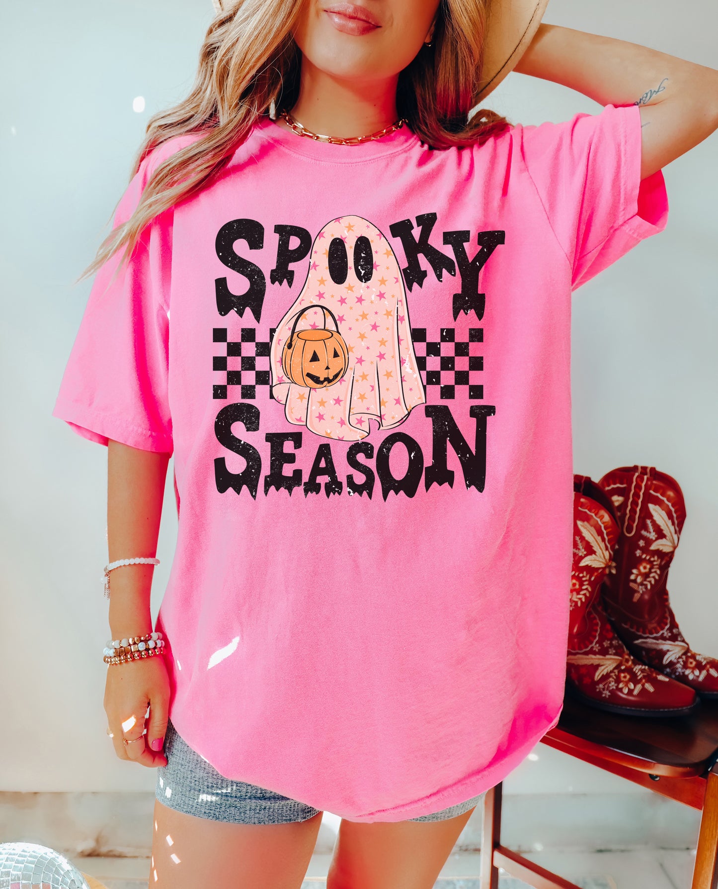 Spooky Season Retro Ghost Shirt
