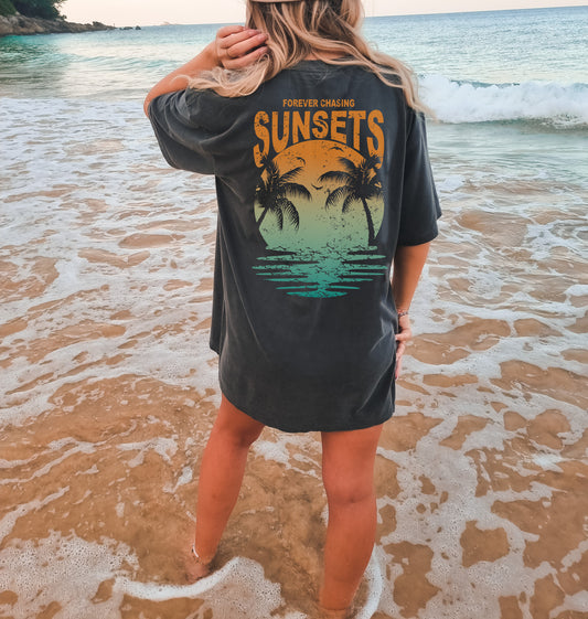 Forever Chasing Sunsets Beach Tee