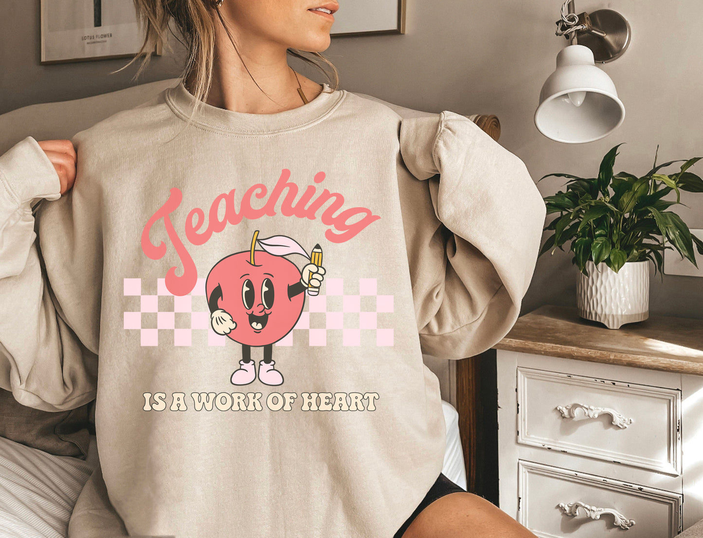Teaching Is A Work Of Heart Sweatshirt