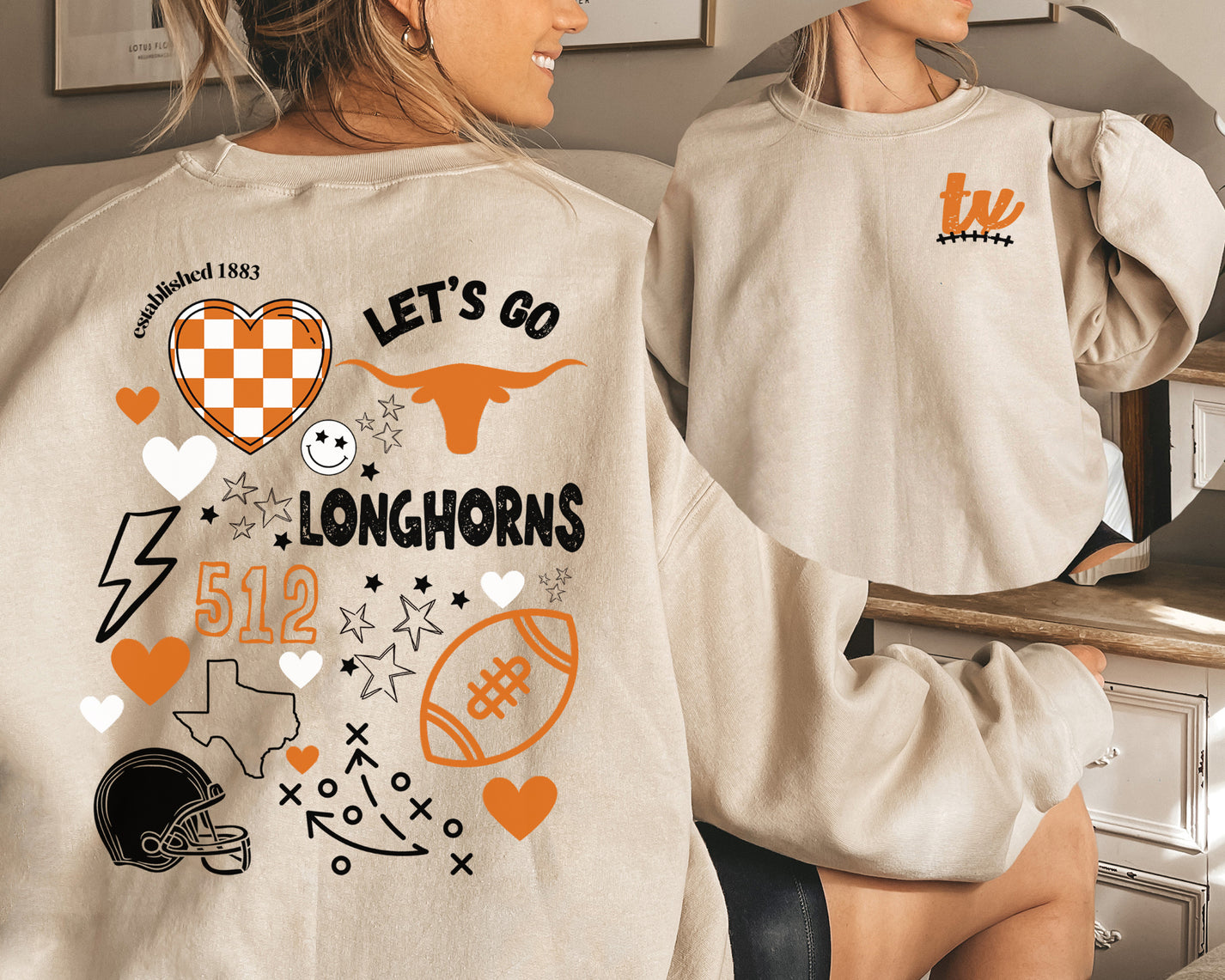 Texas Longhorn Game Day Sweatshirt 812 Hickory texas-longhorn-game-day-sweatshirt-812-hickory