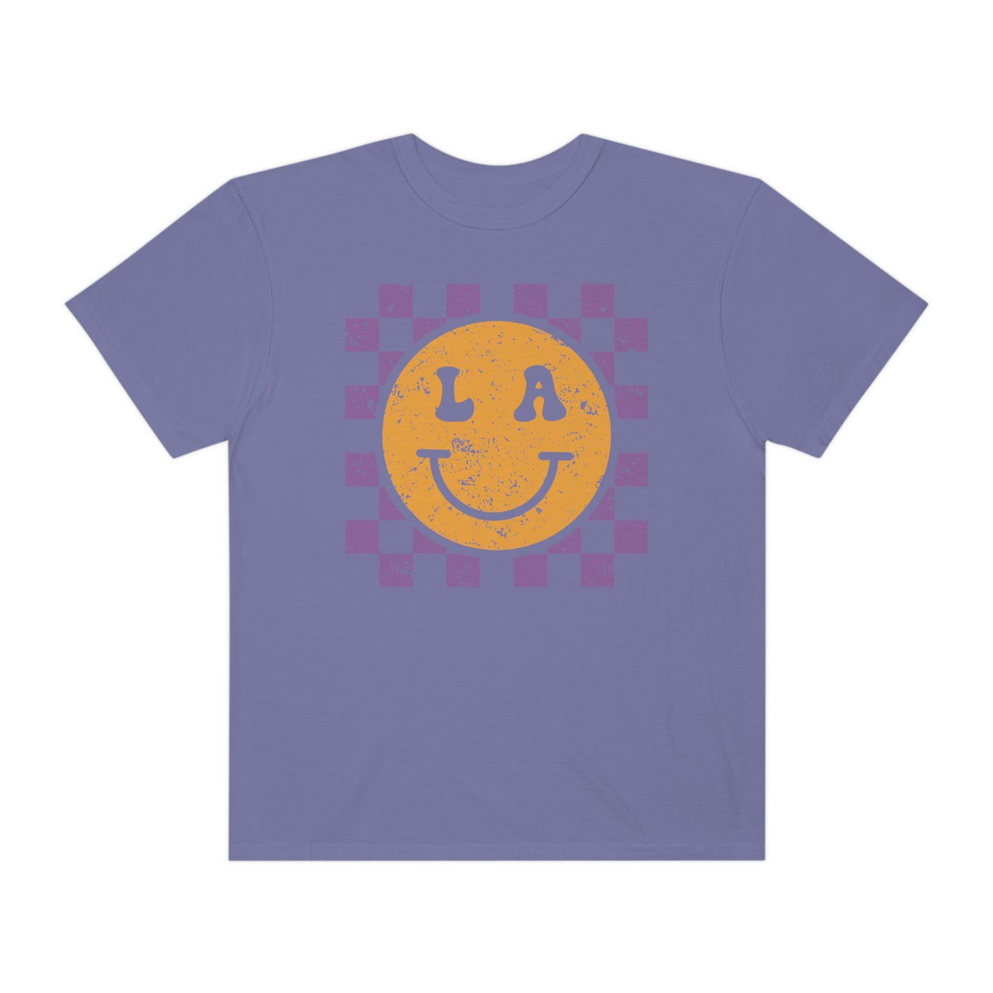 LA Checkered Smiley Face Shirt