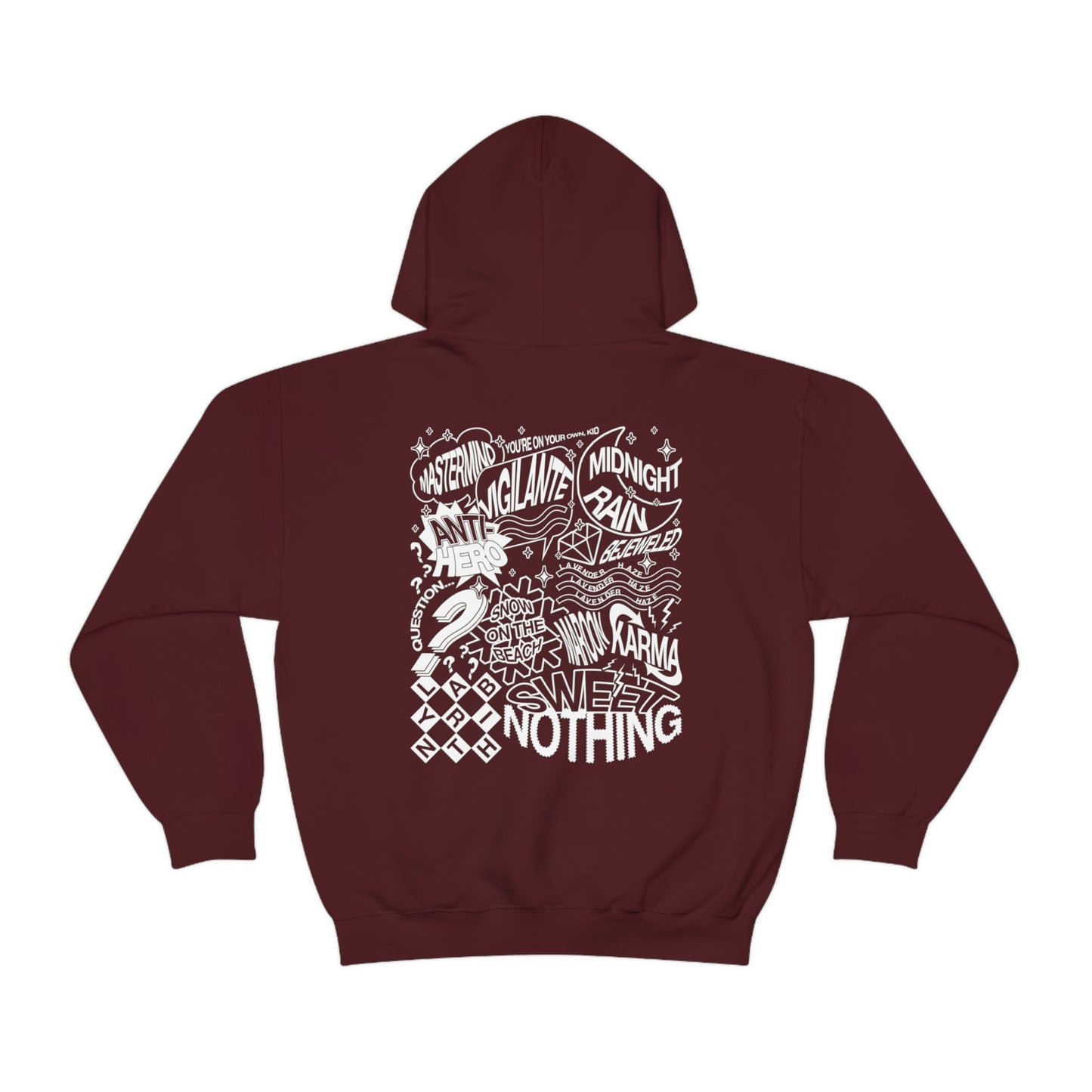 Midnights Album Censored Hoodie, 2 Sided Print