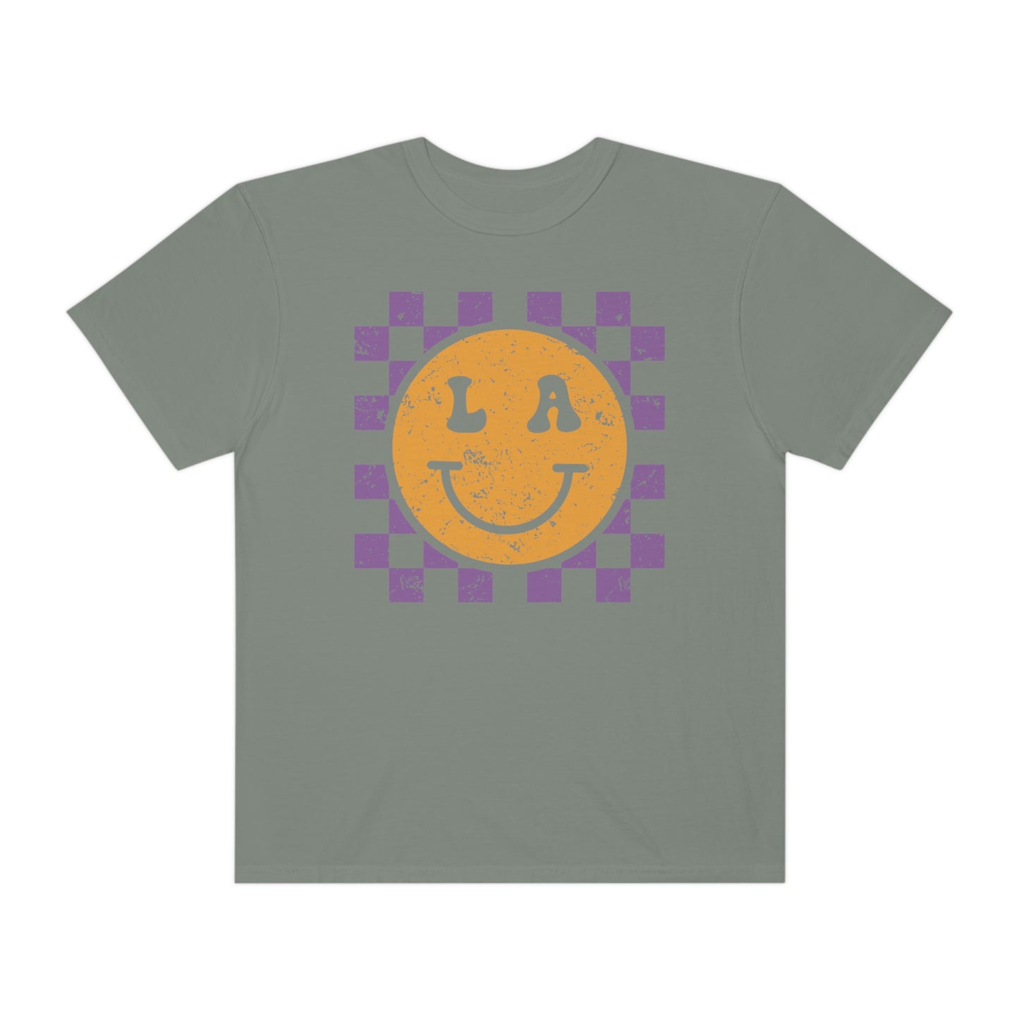 LA Checkered Smiley Face Shirt