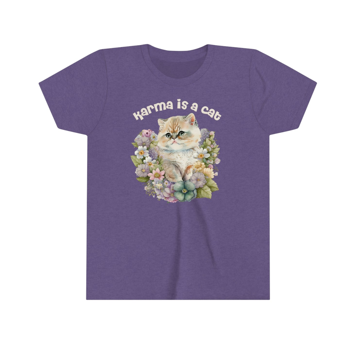 Karma Is A Cat Youth Kids Shirt