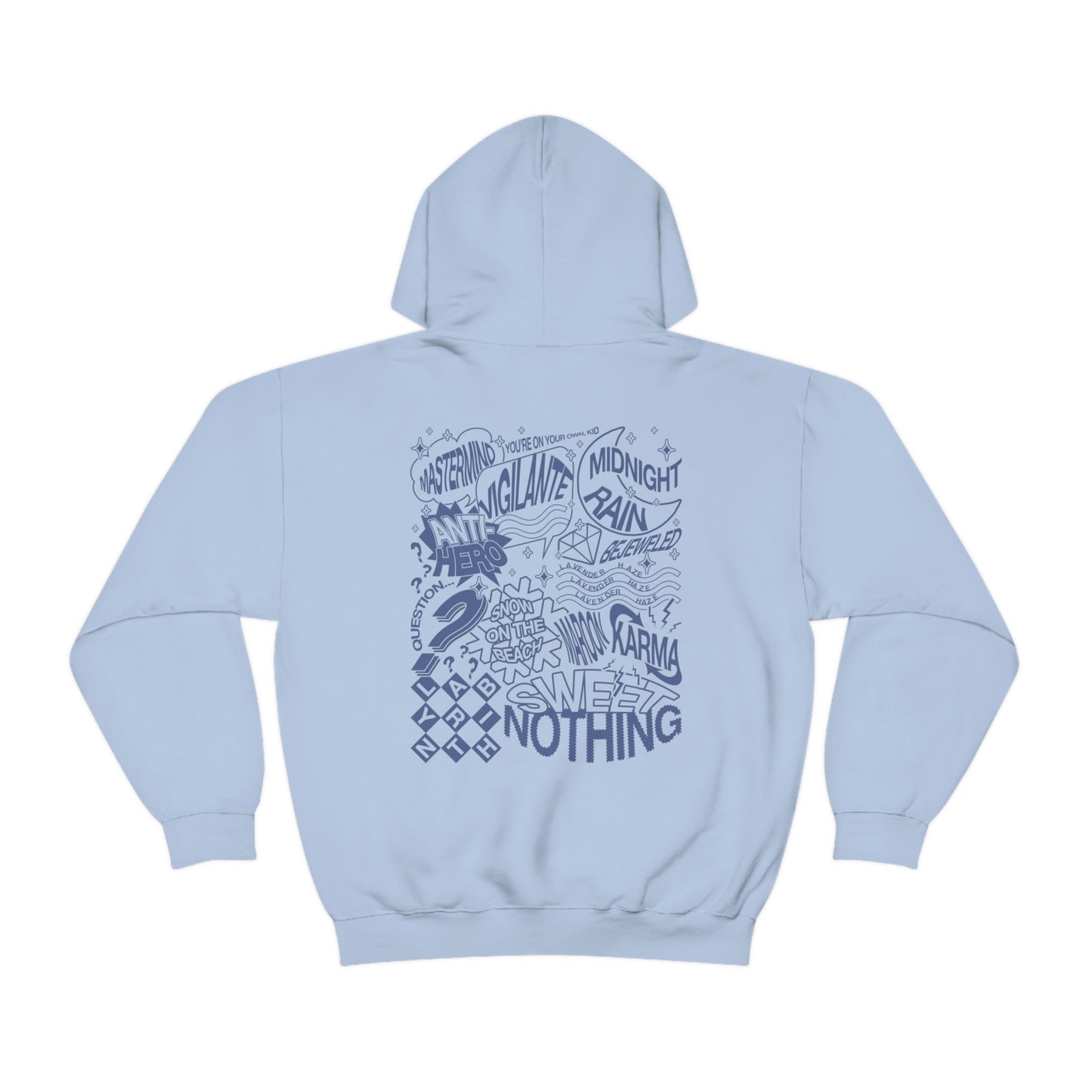 Midnights Album Censored Hoodie, 2 Sided Print