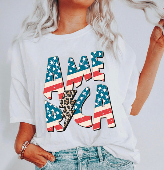 Retro America Lightning Bolt Shirt