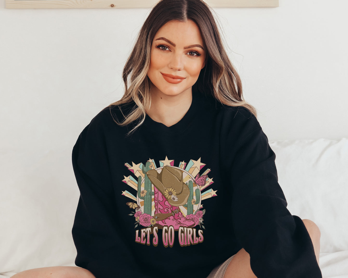 Let's Go Girls Western Sweatshirt