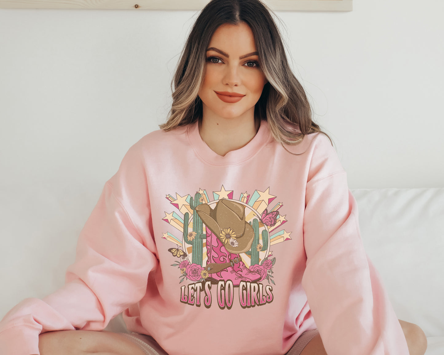 Let's Go Girls Western Sweatshirt