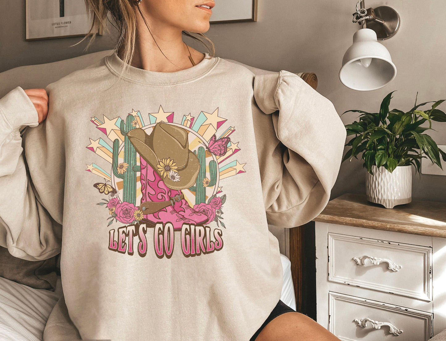 Let's Go Girls Western Sweatshirt