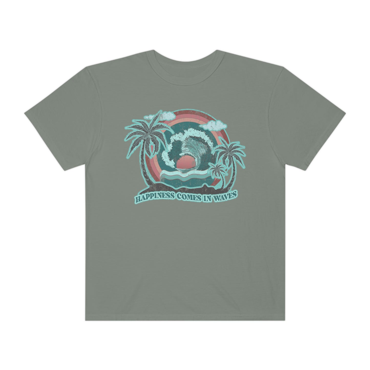 Happiness Comes In Waves Shirt Beach Shirt