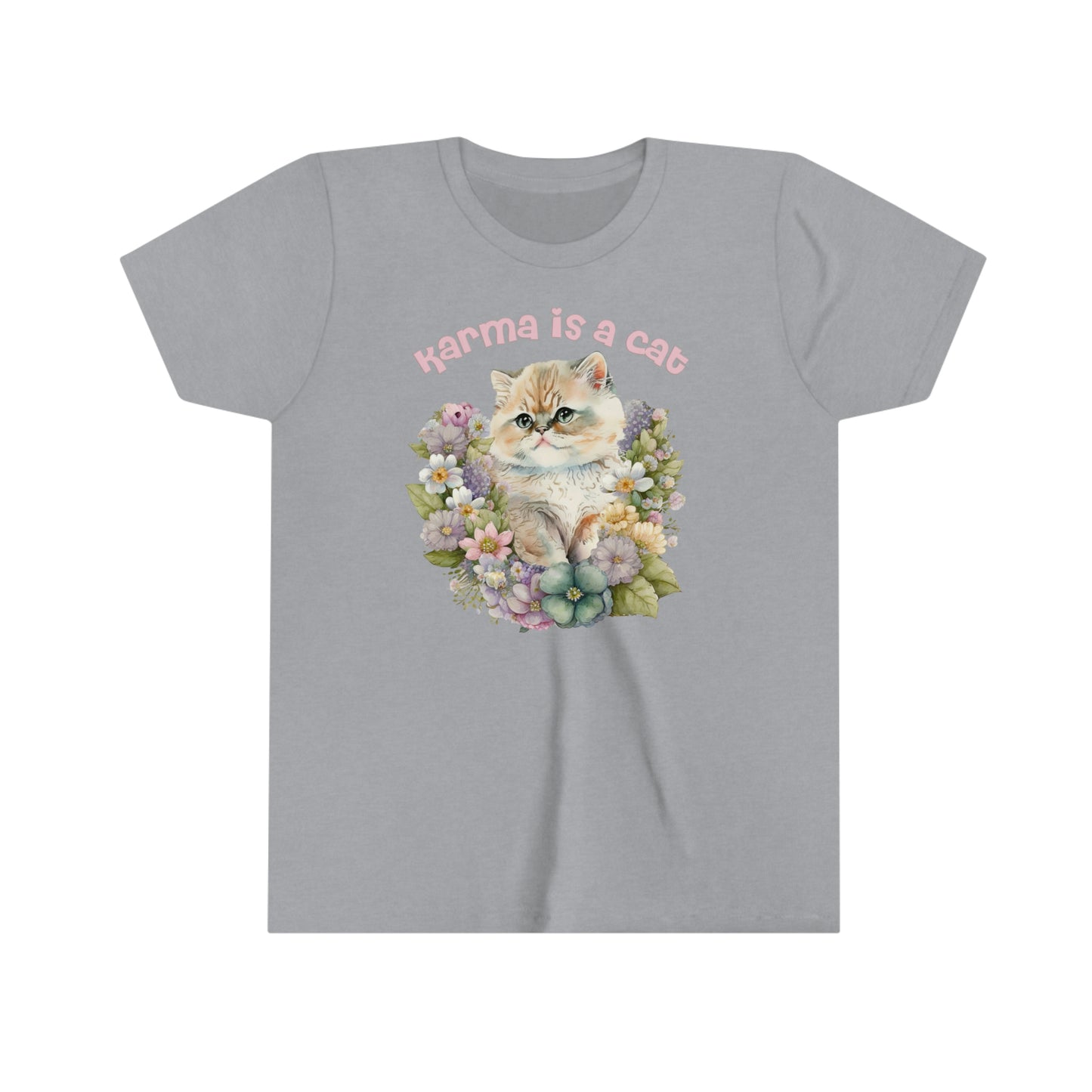 Karma Is A Cat Youth Kids Shirt